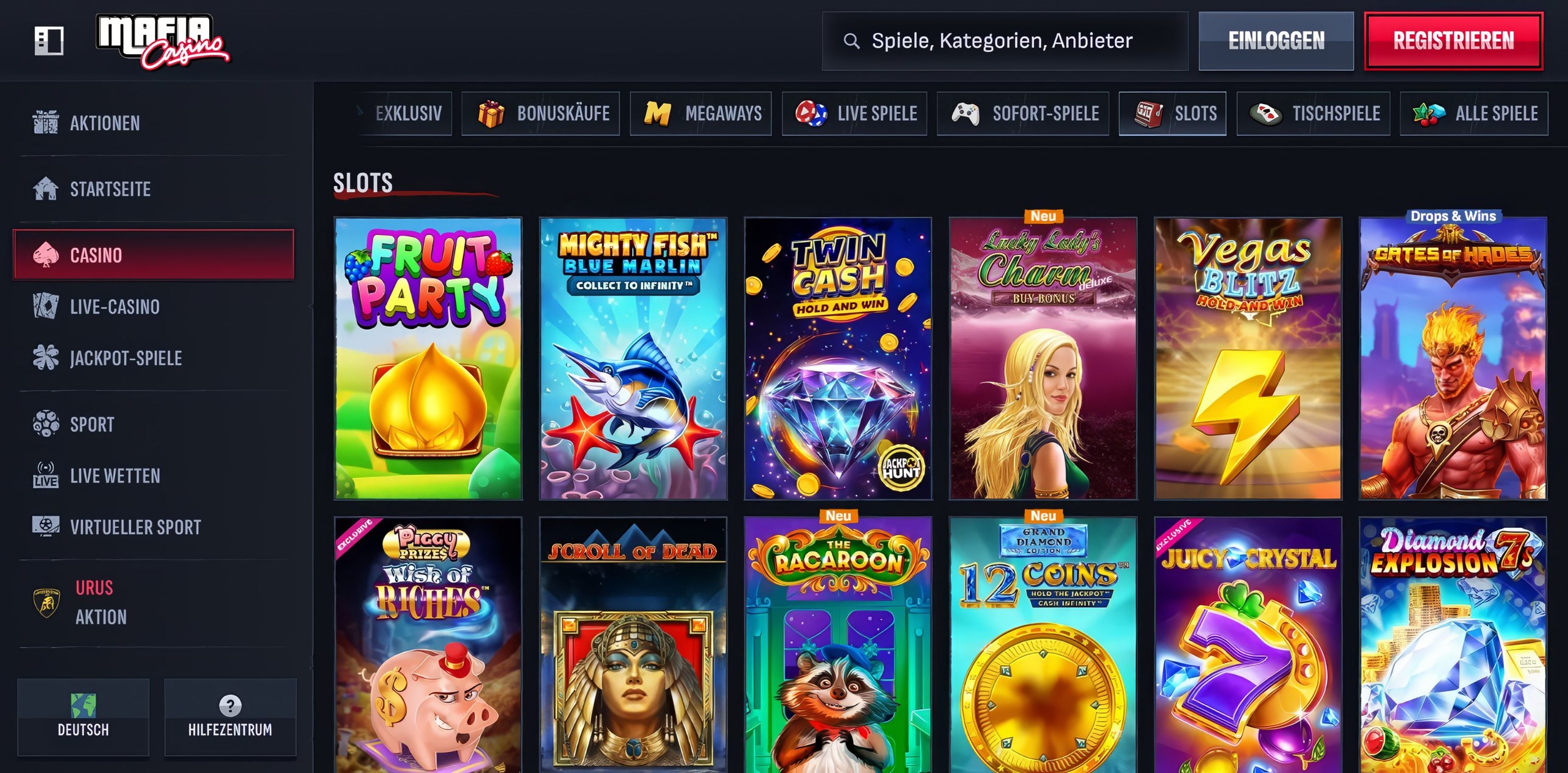 Mafia Casino desktop screenshot 2